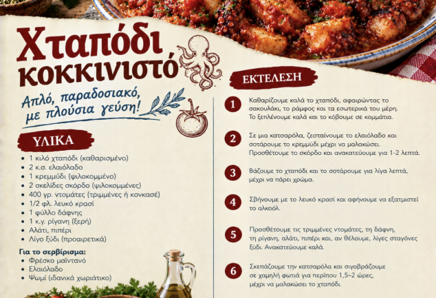 Χταπόδι κοκκινιστό