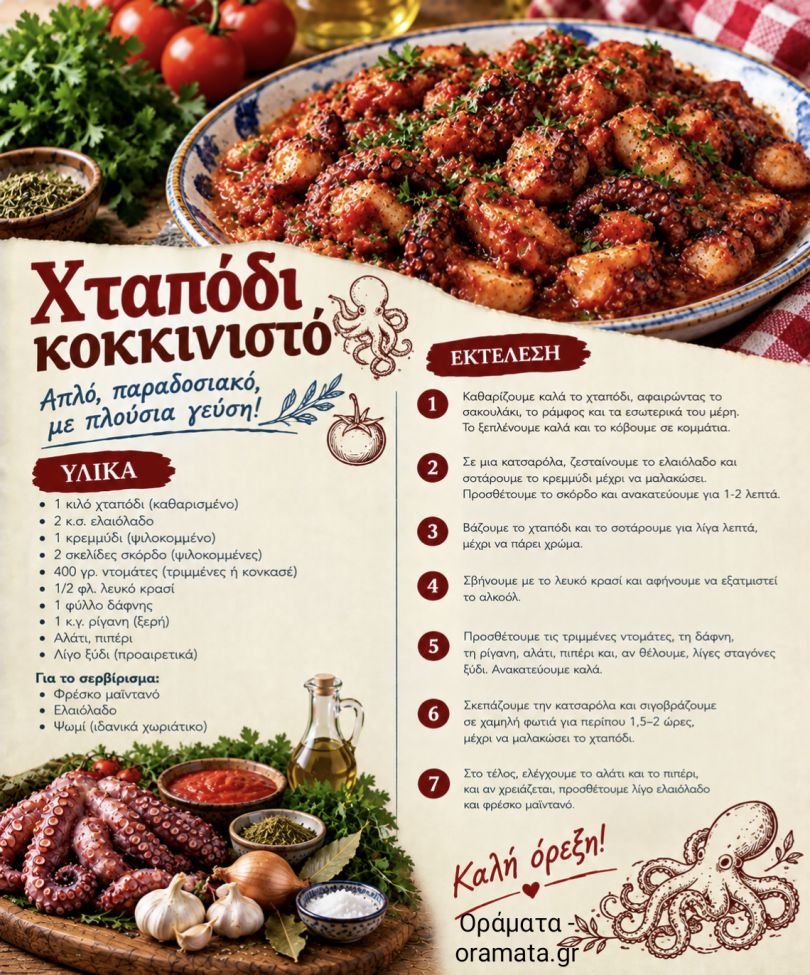 Χταπόδι κοκκινιστό