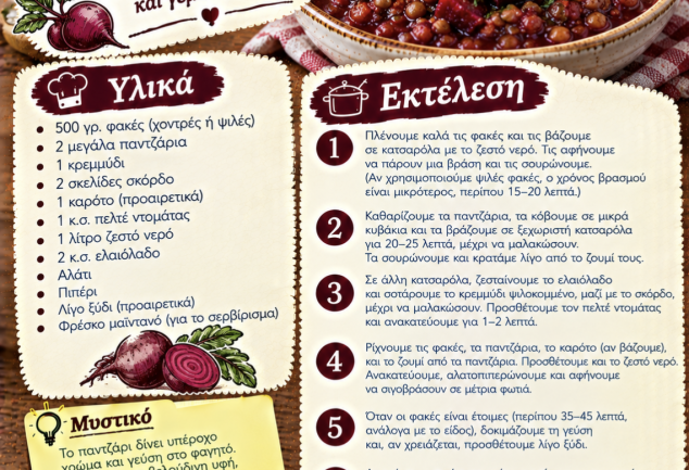 Συνταγή για φακές με πατζάρι