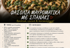 Φασόλια μαυρομάτικα με σπανάκι Φασόλια μαυρομάτικα με σπανάκι