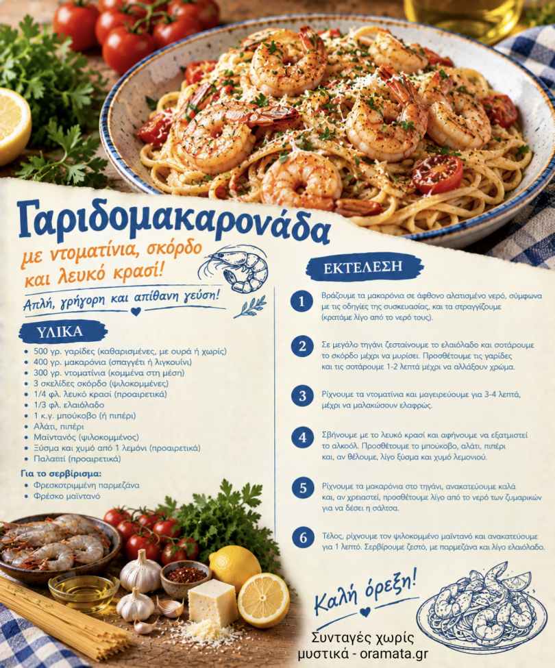 Εύκολη γαριδομακαρονάδα