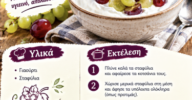 Συνταγή για γιαούρτι με σταφύλια