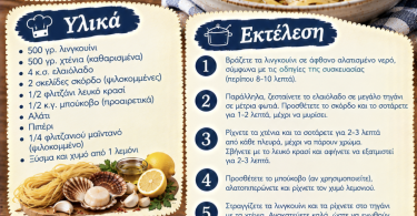 Συνταγή για λιγκουίνι με χτένια