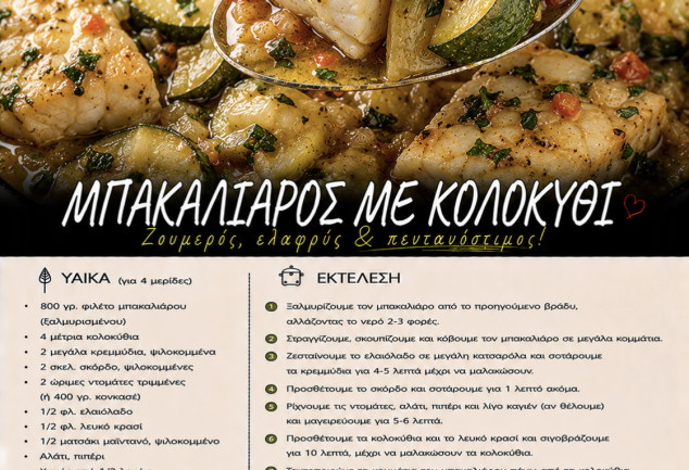 Μπακαλιάρος με κολοκύθι Μπακαλιάρος με κολοκύθι