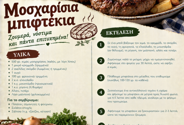 Μπιφτέκια μοσχαρίσια