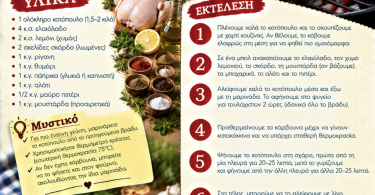 Συνταγή για ολόκληρο κοτόπουλο στα κάρβουνα