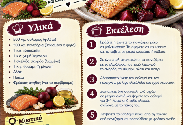 Συνταγή για σολομό με πατζάρι εύκολα και υγιεινά