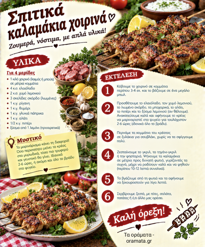 Συνταγή για σπιτικά καλαμάκια χοιρινά Συνταγή για σπιτικά καλαμάκια χοιρινά