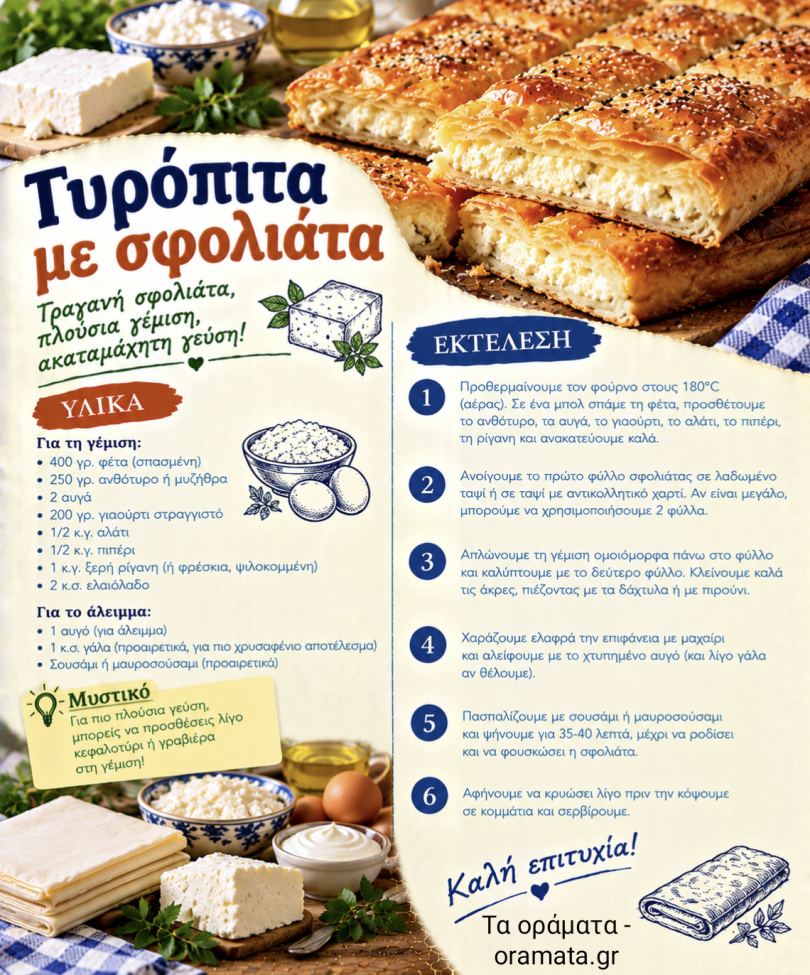 Τυρόπιτα με σφολιάτα