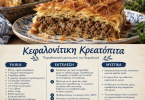 Εύκολη συνταγή για κεφαλονίτικη κρεατόπιτα