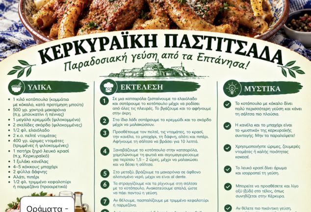 Εύκολη συνταγή για Κερκυραϊκή παστιτσάδα